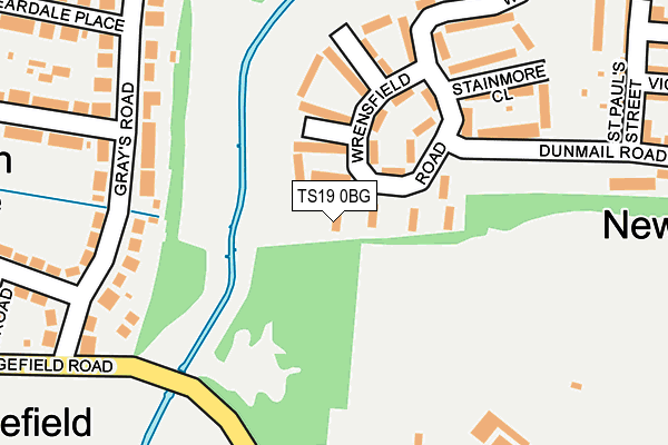 TS19 0BG map - OS OpenMap – Local (Ordnance Survey) TS19 0BG map - OS OpenMap – Local (Ordnance Survey)