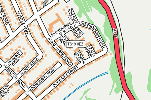 TS19 0EZ map - OS OpenMap – Local (Ordnance Survey) TS19 0EZ map - OS OpenMap – Local (Ordnance Survey)