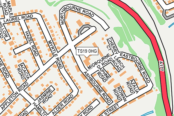 TS19 0HG map - OS OpenMap – Local (Ordnance Survey) TS19 0HG map - OS OpenMap – Local (Ordnance Survey)