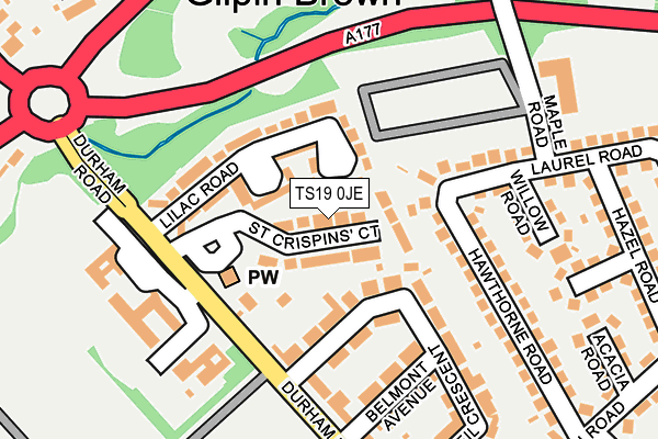 TS19 0JE map - OS OpenMap – Local (Ordnance Survey) TS19 0JE map - OS OpenMap – Local (Ordnance Survey)