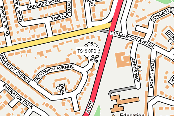 TS19 0PD map - OS OpenMap – Local (Ordnance Survey) TS19 0PD map - OS OpenMap – Local (Ordnance Survey)