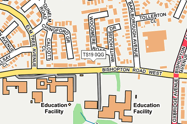TS19 0QG map - OS OpenMap – Local (Ordnance Survey)