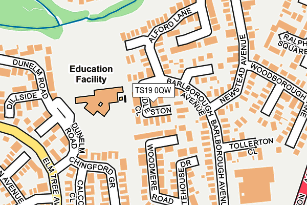 TS19 0QW map - OS OpenMap – Local (Ordnance Survey) TS19 0QW map - OS OpenMap – Local (Ordnance Survey)