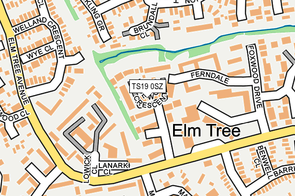TS19 0SZ map - OS OpenMap – Local (Ordnance Survey) TS19 0SZ map - OS OpenMap – Local (Ordnance Survey)