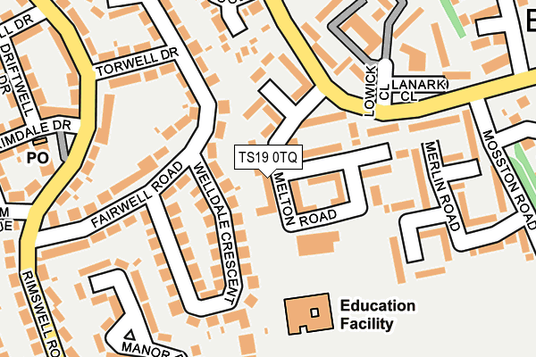 TS19 0TQ map - OS OpenMap – Local (Ordnance Survey) TS19 0TQ map - OS OpenMap – Local (Ordnance Survey)