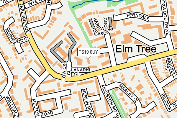 TS19 0UY map - OS OpenMap – Local (Ordnance Survey) TS19 0UY map - OS OpenMap – Local (Ordnance Survey)
