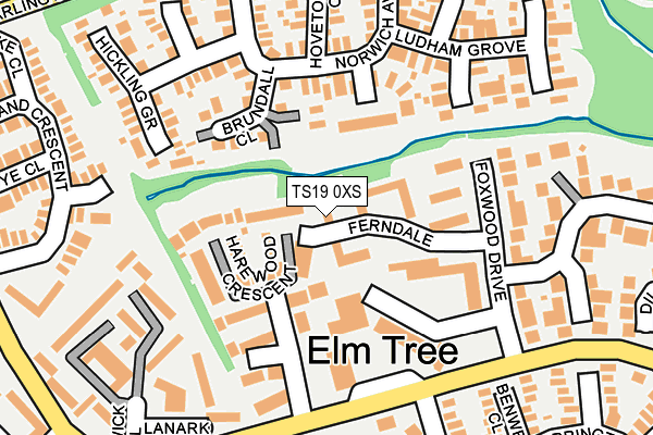 TS19 0XS map - OS OpenMap – Local (Ordnance Survey) TS19 0XS map - OS OpenMap – Local (Ordnance Survey)