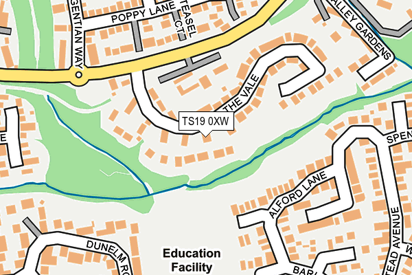 TS19 0XW map - OS OpenMap – Local (Ordnance Survey) TS19 0XW map - OS OpenMap – Local (Ordnance Survey)