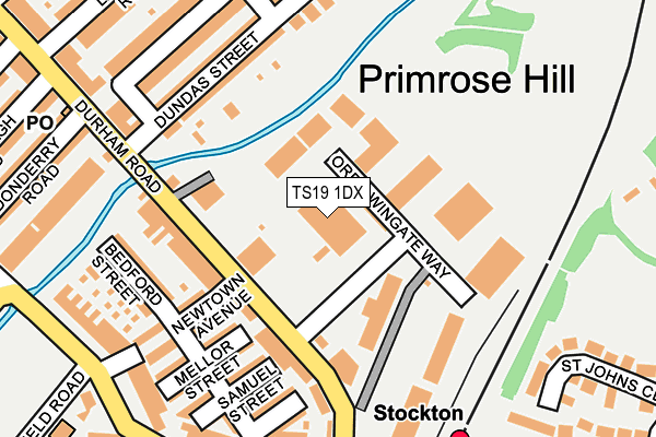 TS19 1DX map - OS OpenMap – Local (Ordnance Survey) TS19 1DX map - OS OpenMap – Local (Ordnance Survey)