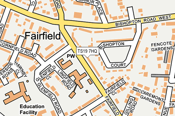 TS19 7HQ map - OS OpenMap – Local (Ordnance Survey) TS19 7HQ map - OS OpenMap – Local (Ordnance Survey)