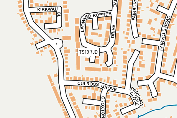 TS19 7JD map - OS OpenMap – Local (Ordnance Survey) TS19 7JD map - OS OpenMap – Local (Ordnance Survey)
