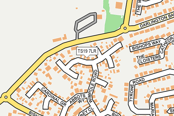 TS19 7LR map - OS OpenMap – Local (Ordnance Survey) TS19 7LR map - OS OpenMap – Local (Ordnance Survey)