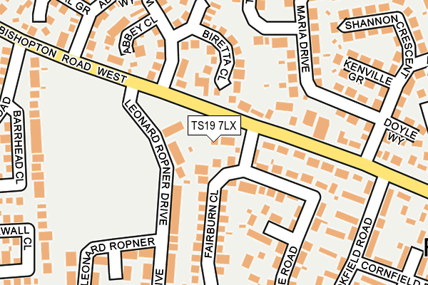 TS19 7LX map - OS OpenMap – Local (Ordnance Survey) TS19 7LX map - OS OpenMap – Local (Ordnance Survey)