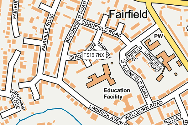 TS19 7NX map - OS OpenMap – Local (Ordnance Survey) TS19 7NX map - OS OpenMap – Local (Ordnance Survey)