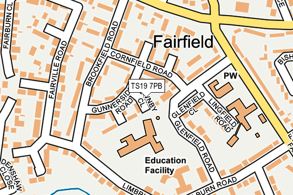 TS19 7PB map - OS OpenMap – Local (Ordnance Survey) TS19 7PB map - OS OpenMap – Local (Ordnance Survey)