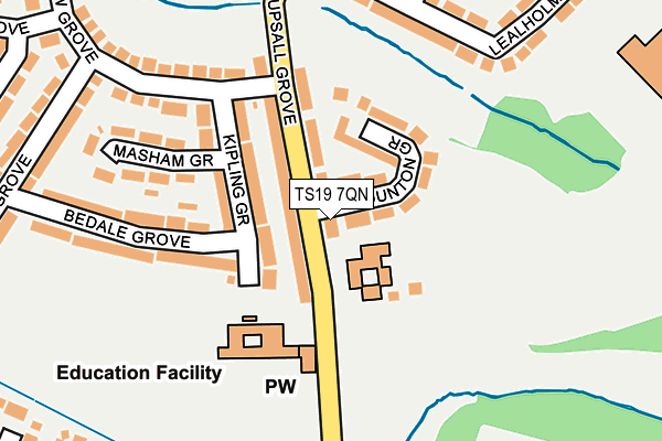 TS19 7QN map - OS OpenMap – Local (Ordnance Survey)