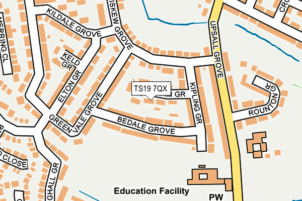 TS19 7QX map - OS OpenMap – Local (Ordnance Survey) TS19 7QX map - OS OpenMap – Local (Ordnance Survey)