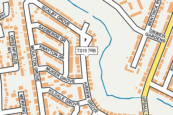 TS19 7RB map - OS OpenMap – Local (Ordnance Survey) TS19 7RB map - OS OpenMap – Local (Ordnance Survey)