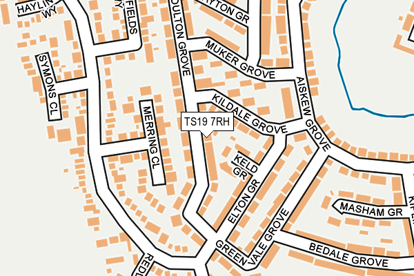 TS19 7RH map - OS OpenMap – Local (Ordnance Survey) TS19 7RH map - OS OpenMap – Local (Ordnance Survey)