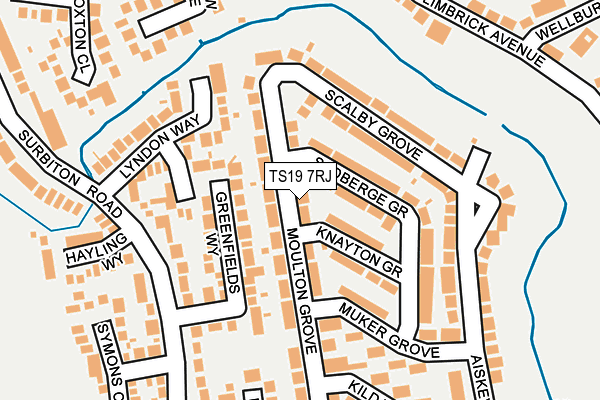 TS19 7RJ map - OS OpenMap – Local (Ordnance Survey) TS19 7RJ map - OS OpenMap – Local (Ordnance Survey)