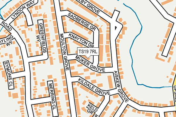 TS19 7RL map - OS OpenMap – Local (Ordnance Survey) TS19 7RL map - OS OpenMap – Local (Ordnance Survey)
