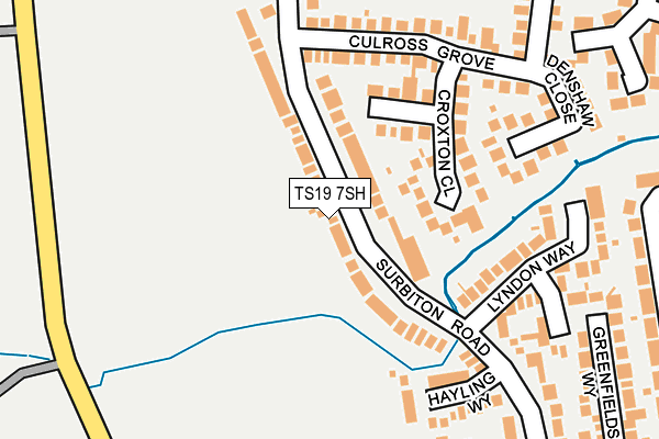 TS19 7SH map - OS OpenMap – Local (Ordnance Survey) TS19 7SH map - OS OpenMap – Local (Ordnance Survey)