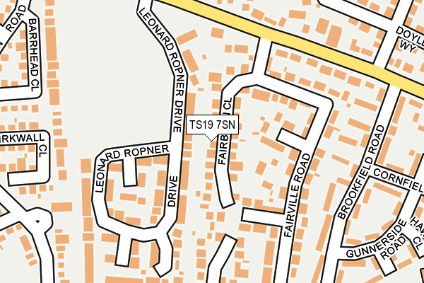 TS19 7SN map - OS OpenMap – Local (Ordnance Survey) TS19 7SN map - OS OpenMap – Local (Ordnance Survey)