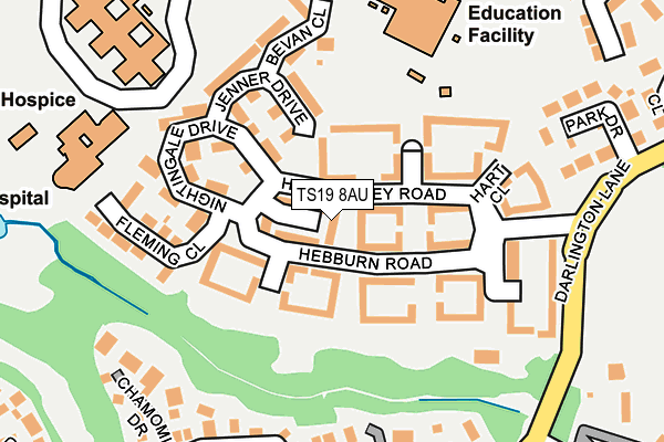 TS19 8AU map - OS OpenMap – Local (Ordnance Survey) TS19 8AU map - OS OpenMap – Local (Ordnance Survey)