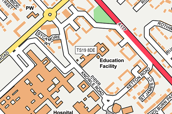 TS19 8DE map - OS OpenMap – Local (Ordnance Survey) TS19 8DE map - OS OpenMap – Local (Ordnance Survey)