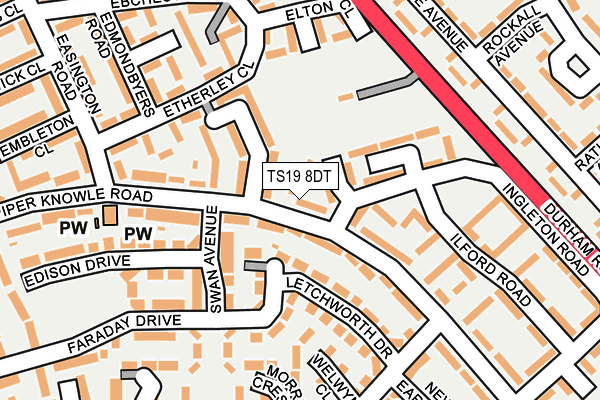 TS19 8DT map - OS OpenMap – Local (Ordnance Survey) TS19 8DT map - OS OpenMap – Local (Ordnance Survey)
