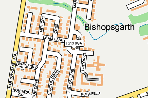 TS19 8GA map - OS OpenMap – Local (Ordnance Survey) TS19 8GA map - OS OpenMap – Local (Ordnance Survey)