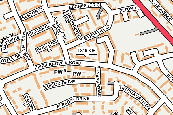 TS19 8JE map - OS OpenMap – Local (Ordnance Survey) TS19 8JE map - OS OpenMap – Local (Ordnance Survey)