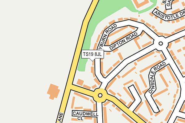 TS19 8JL map - OS OpenMap – Local (Ordnance Survey) TS19 8JL map - OS OpenMap – Local (Ordnance Survey)