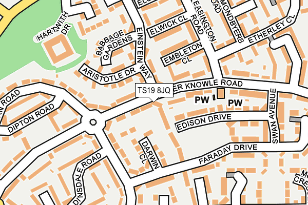 TS19 8JQ map - OS OpenMap – Local (Ordnance Survey) TS19 8JQ map - OS OpenMap – Local (Ordnance Survey)