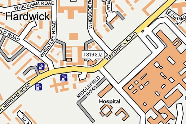 TS19 8JZ map - OS OpenMap – Local (Ordnance Survey) TS19 8JZ map - OS OpenMap – Local (Ordnance Survey)