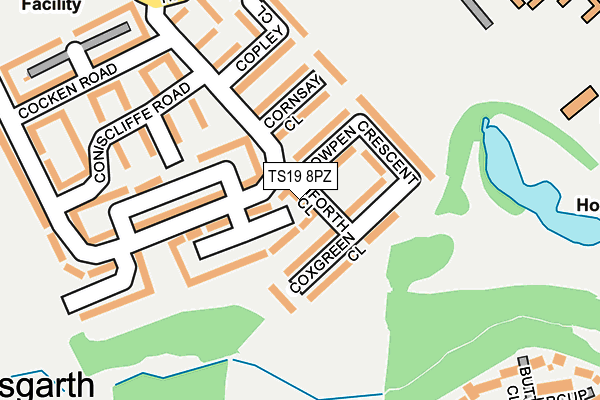 TS19 8PZ map - OS OpenMap – Local (Ordnance Survey) TS19 8PZ map - OS OpenMap – Local (Ordnance Survey)