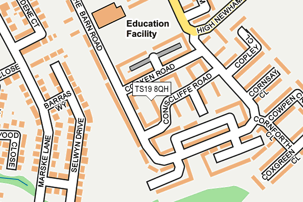 TS19 8QH map - OS OpenMap – Local (Ordnance Survey) TS19 8QH map - OS OpenMap – Local (Ordnance Survey)