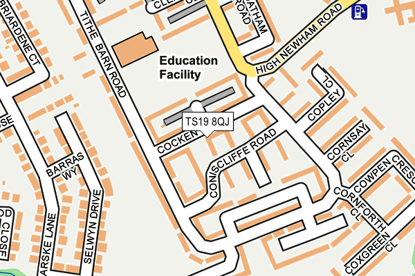 TS19 8QJ map - OS OpenMap – Local (Ordnance Survey) TS19 8QJ map - OS OpenMap – Local (Ordnance Survey)