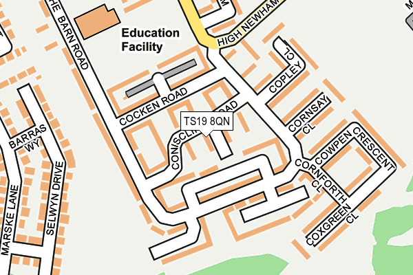 TS19 8QN map - OS OpenMap – Local (Ordnance Survey) TS19 8QN map - OS OpenMap – Local (Ordnance Survey)