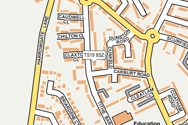 TS19 8SZ map - OS OpenMap – Local (Ordnance Survey) TS19 8SZ map - OS OpenMap – Local (Ordnance Survey)