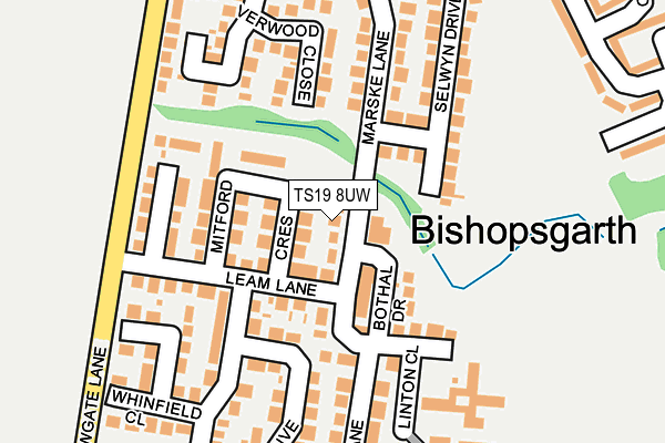 TS19 8UW map - OS OpenMap – Local (Ordnance Survey) TS19 8UW map - OS OpenMap – Local (Ordnance Survey)