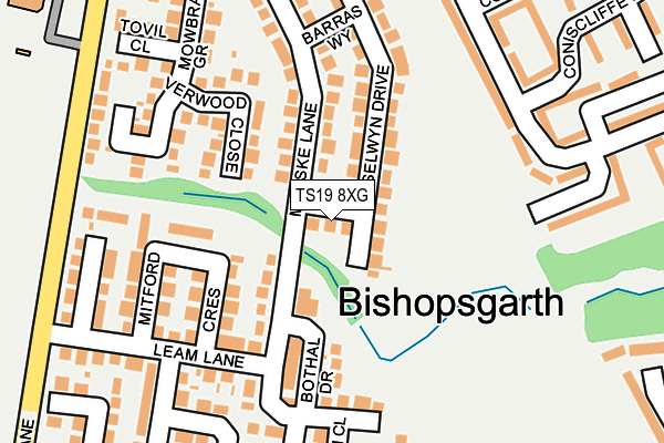 TS19 8XG map - OS OpenMap – Local (Ordnance Survey) TS19 8XG map - OS OpenMap – Local (Ordnance Survey)