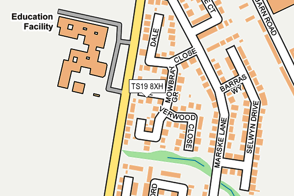 TS19 8XH map - OS OpenMap – Local (Ordnance Survey) TS19 8XH map - OS OpenMap – Local (Ordnance Survey)
