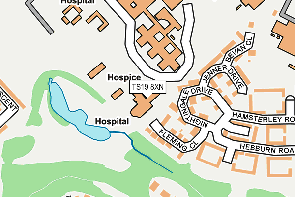 TS19 8XN map - OS OpenMap – Local (Ordnance Survey) TS19 8XN map - OS OpenMap – Local (Ordnance Survey)