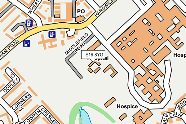 TS19 8YG map - OS OpenMap – Local (Ordnance Survey) TS19 8YG map - OS OpenMap – Local (Ordnance Survey)