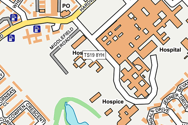 TS19 8YH map - OS OpenMap – Local (Ordnance Survey) TS19 8YH map - OS OpenMap – Local (Ordnance Survey)