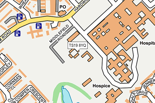 TS19 8YQ map - OS OpenMap – Local (Ordnance Survey) TS19 8YQ map - OS OpenMap – Local (Ordnance Survey)