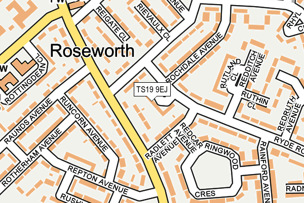 TS19 9EJ map - OS OpenMap – Local (Ordnance Survey) TS19 9EJ map - OS OpenMap – Local (Ordnance Survey)