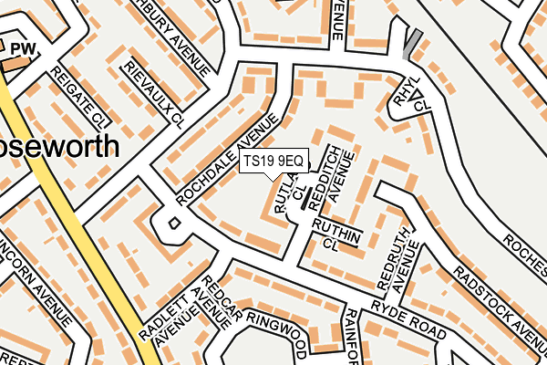 TS19 9EQ map - OS OpenMap – Local (Ordnance Survey) TS19 9EQ map - OS OpenMap – Local (Ordnance Survey)