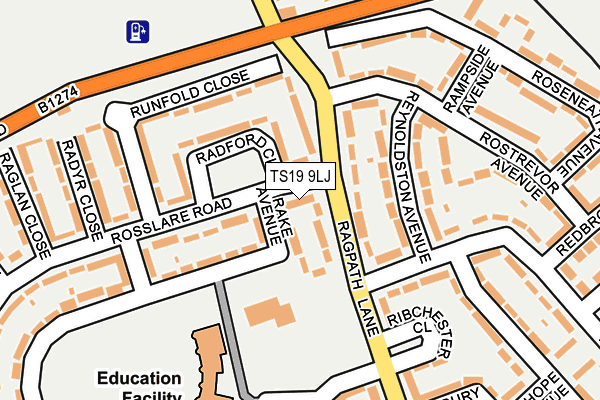 TS19 9LJ map - OS OpenMap – Local (Ordnance Survey) TS19 9LJ map - OS OpenMap – Local (Ordnance Survey)